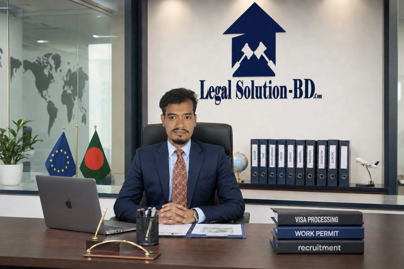 Md Mamun Mia, CEO & Founder, Legal Solution BD, at the Legal Solution BD office