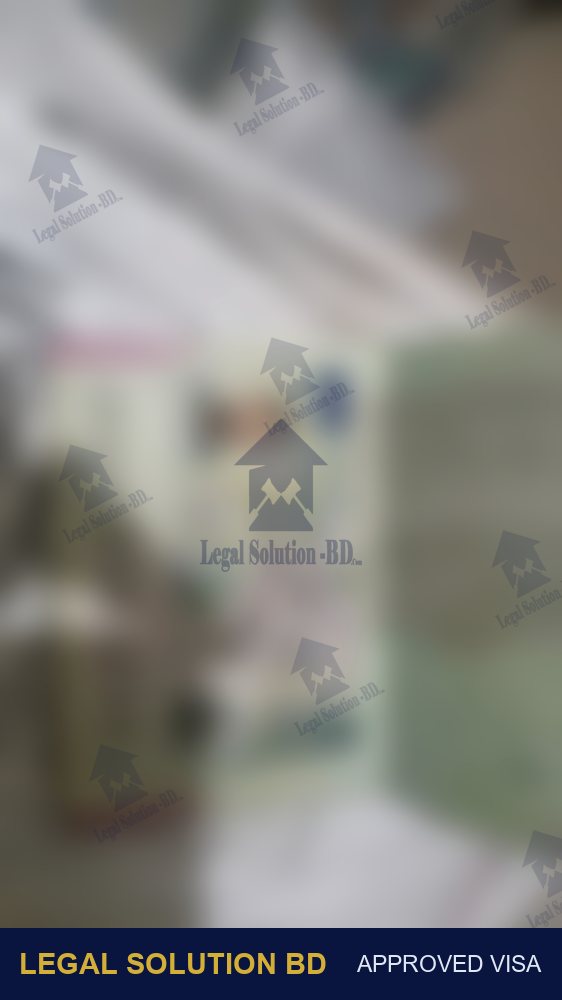Approved Europe work visa — Legal Solution BD client (personal details hidden for privacy)