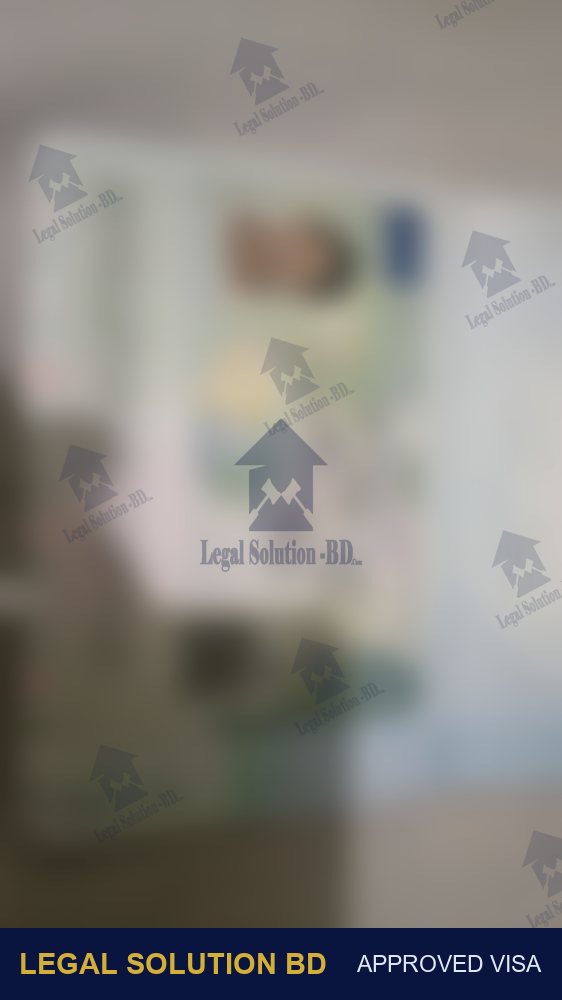 Approved Europe work visa — Legal Solution BD client (personal details hidden for privacy)