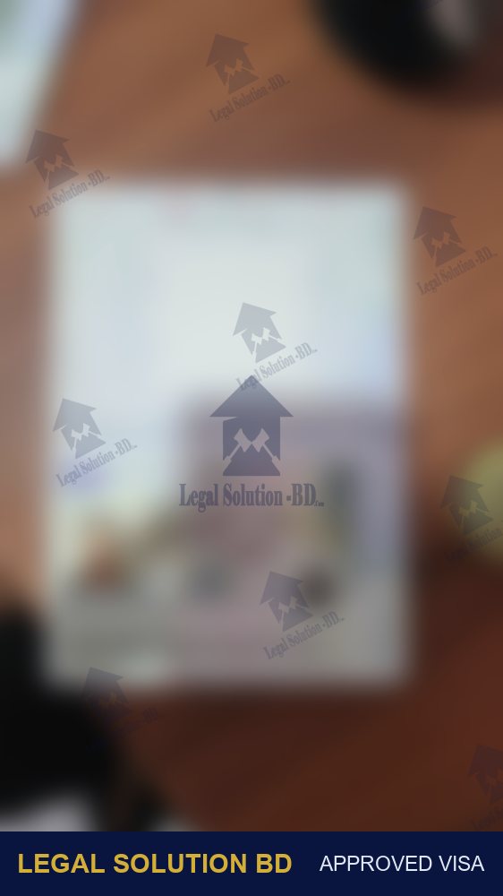 Approved Europe work visa — Legal Solution BD client (personal details hidden for privacy)